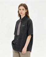 vintage striped short sleeve shirt