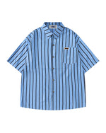 Simple striped short-sleeved shirt