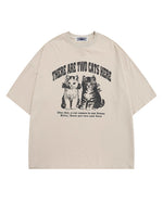 美式卡通小貓咪短袖