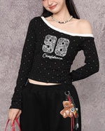 Retro hottie long sleeves (women's style)