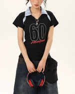 레트로 패치워크 반팔 (여성용)