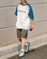 Colorblock loose short sleeves