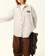 美式復古簡約條紋襯衫