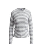 Striped crew neck versatile long sleeve