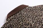 American retro leopard print short-sleeved shirt
