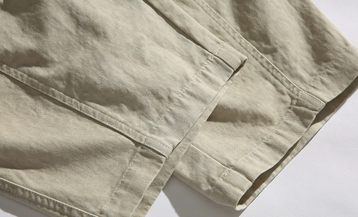 casual distressed multi-pocket trousers