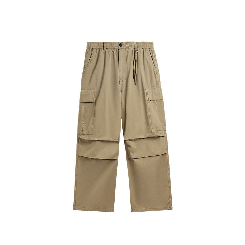 Vintage washed wide-leg cargo pants