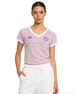條紋修身短袖