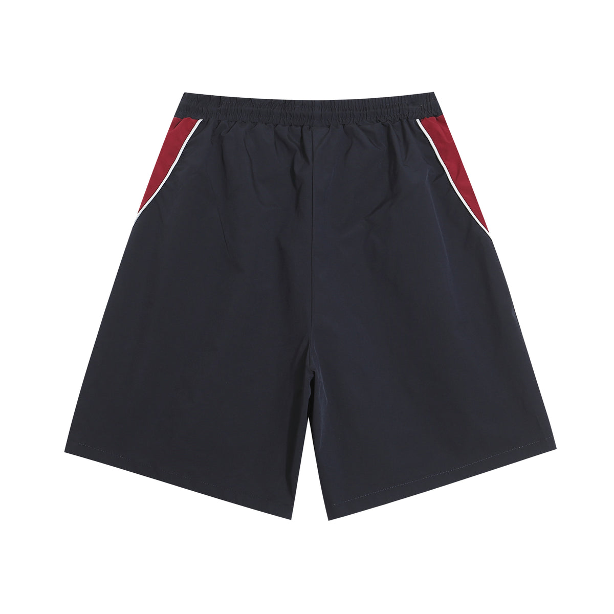 Retro color block track shorts