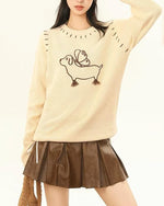 Short knitted sweater (women's style)