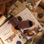 레트로 콘트라스트 스트라이프 양말