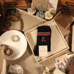 彩色條紋中筒襪