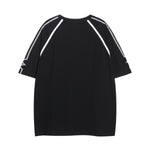 美式復古拼接短袖