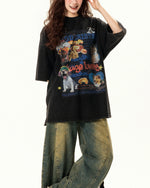 레트로 펀 프린트 반팔