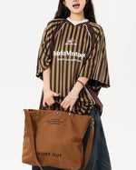 Striped casual short sleeves