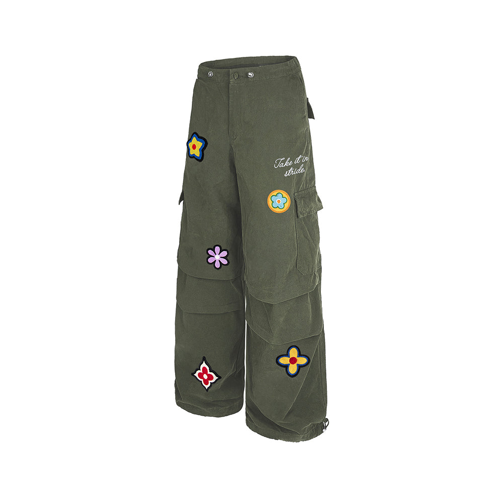 Vintage colored cargo trousers