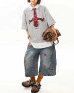 假兩件翻領短袖