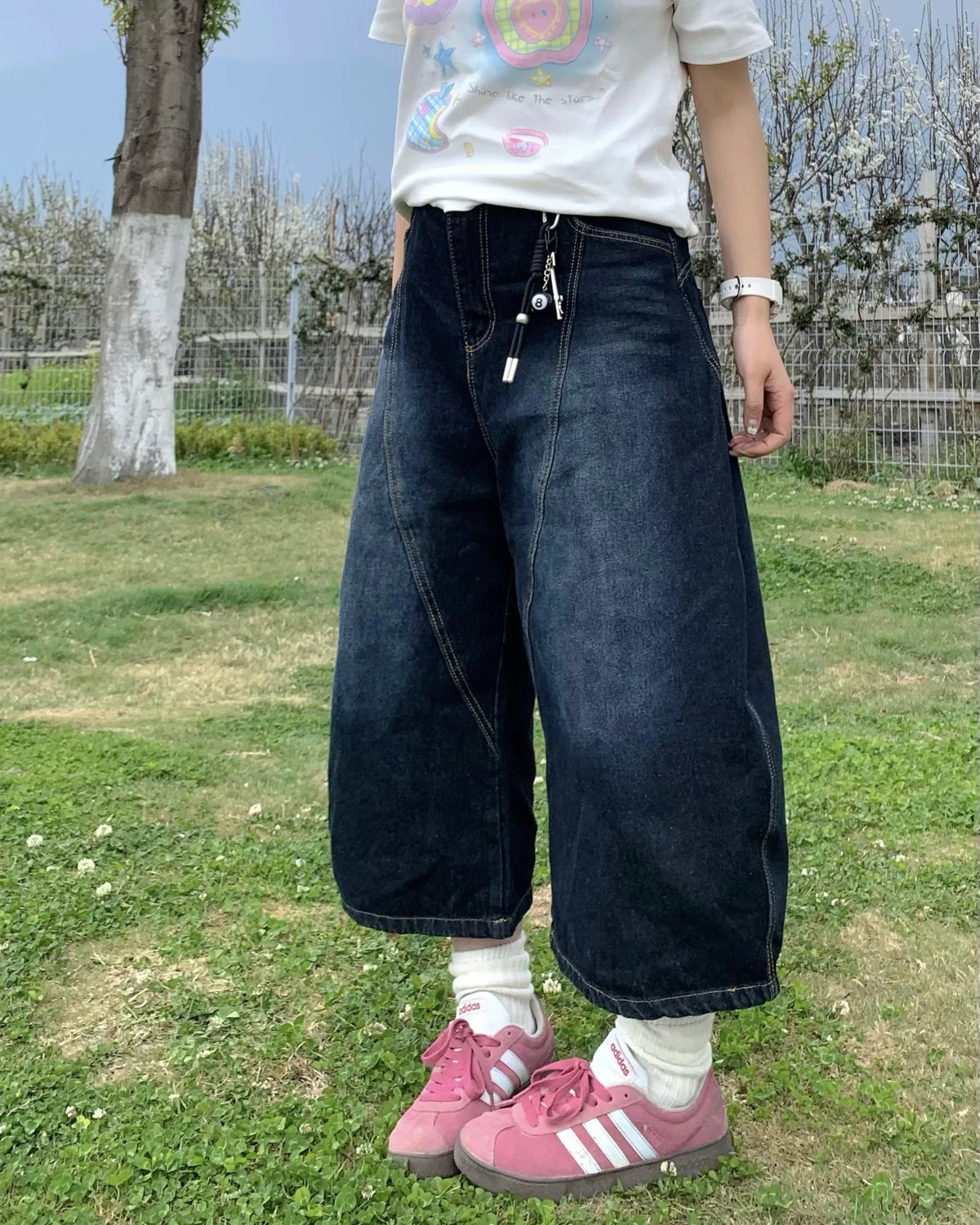 빈티지 크롭 진
