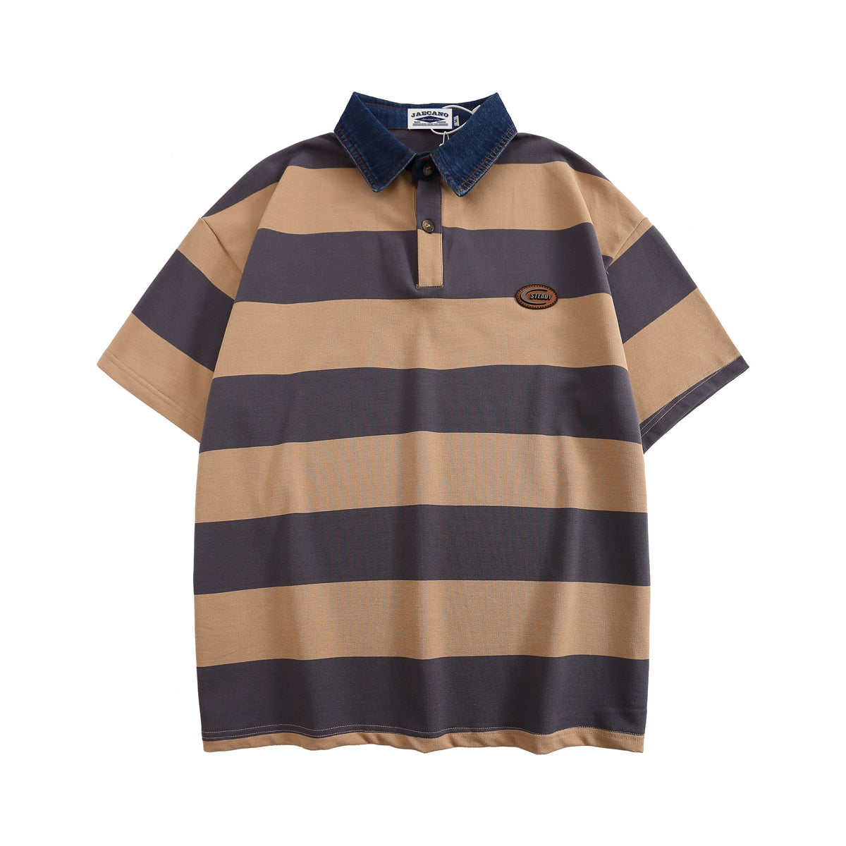 American retro striped short sleeves