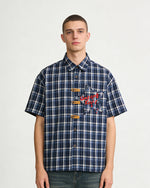 復古星星短袖襯衫