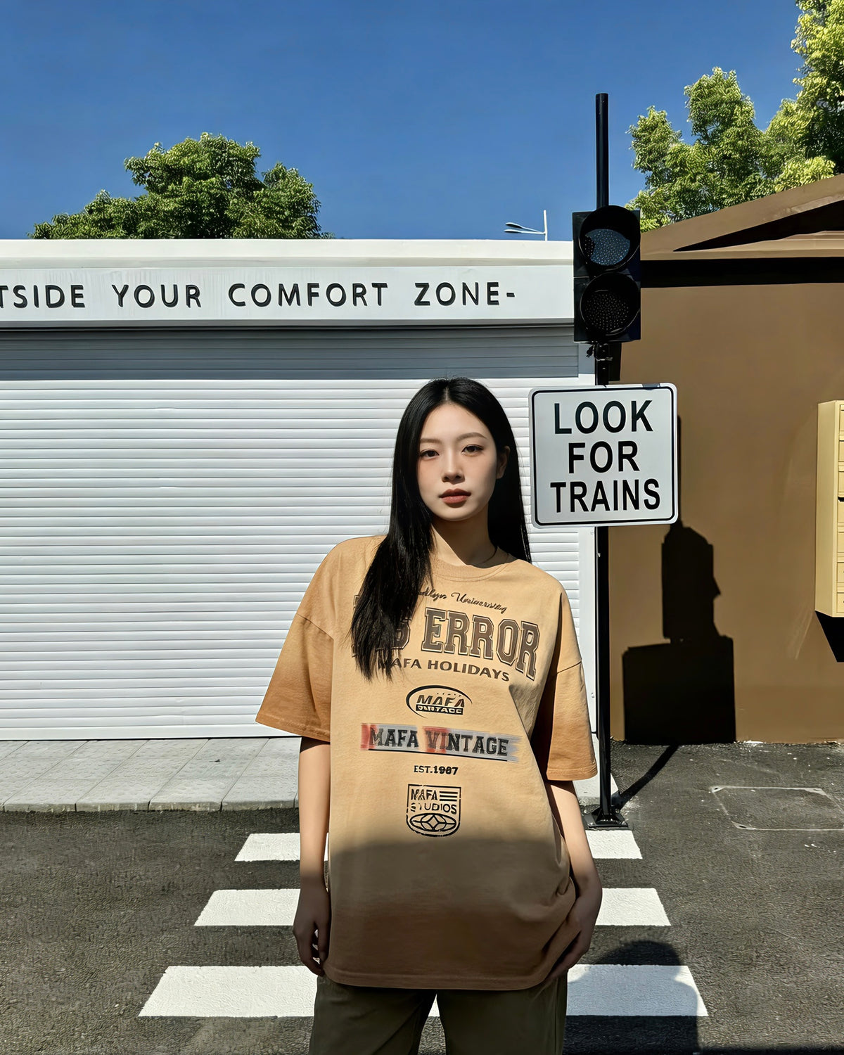 Washed casual short sleeves