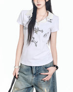 레트로 심플 반팔 (여성용)