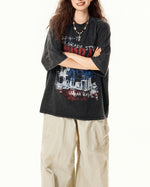 레트로 프린트 반소매