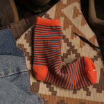 레트로 콘트라스트 스트라이프 양말