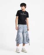 Distressed ripped shorts