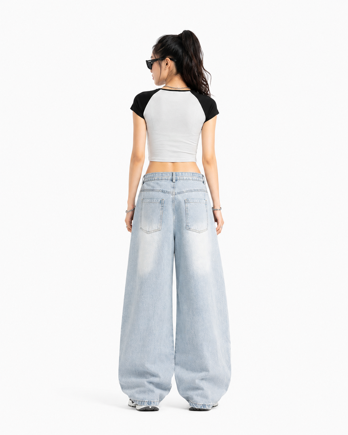 Ripped and frayed jeans