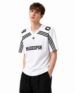 Embroidered badge short-sleeved shirt