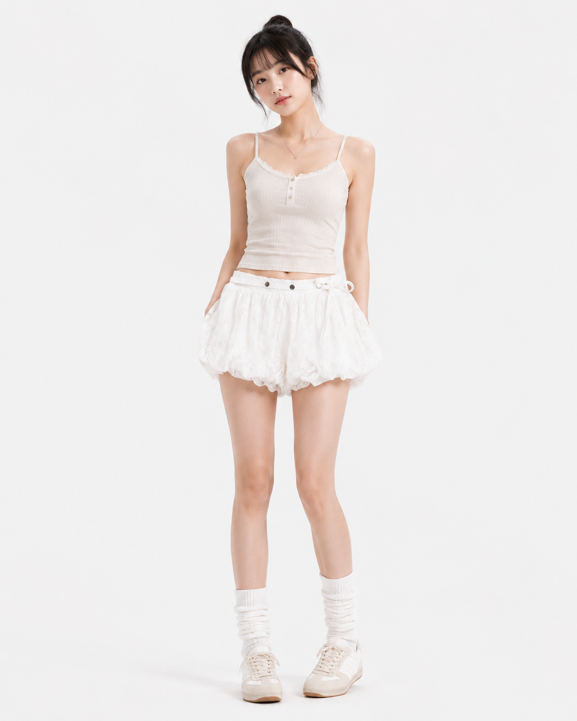 레이스 캐주얼 튤립 스커트