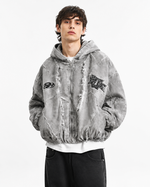 復古寬鬆棉服外套