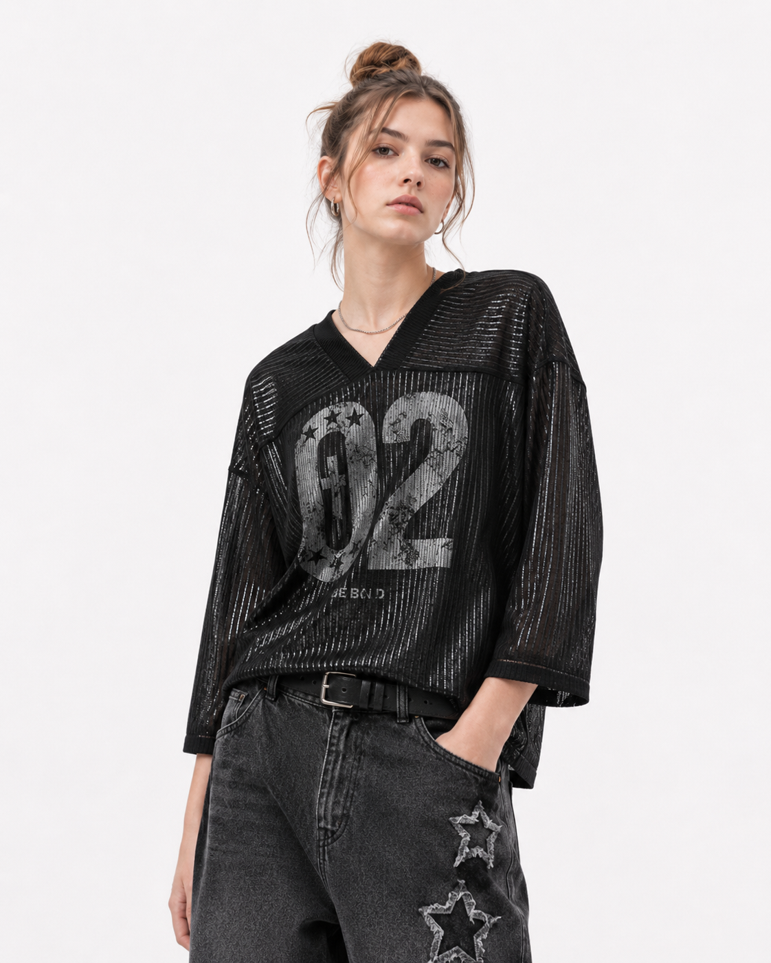 Loose-fitting casual long-sleeved