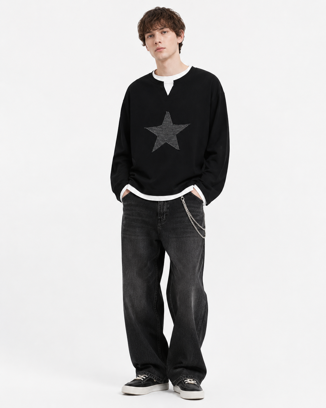 Retro Star Casual Long Sleeve