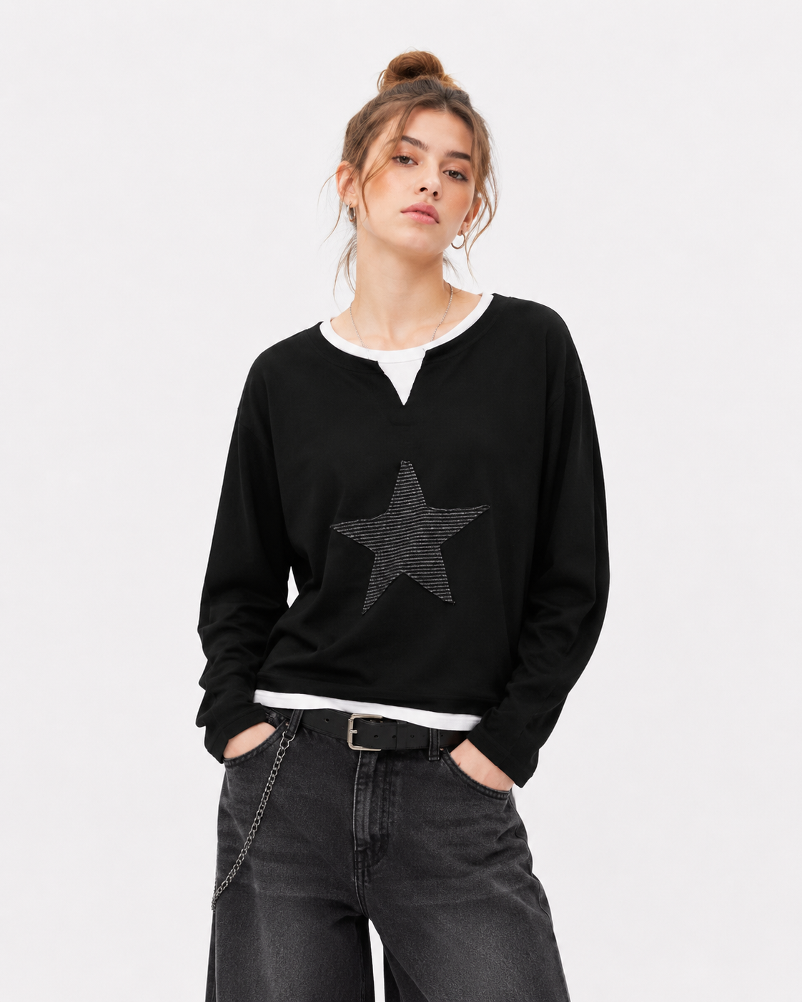 Retro Star Casual Long Sleeve