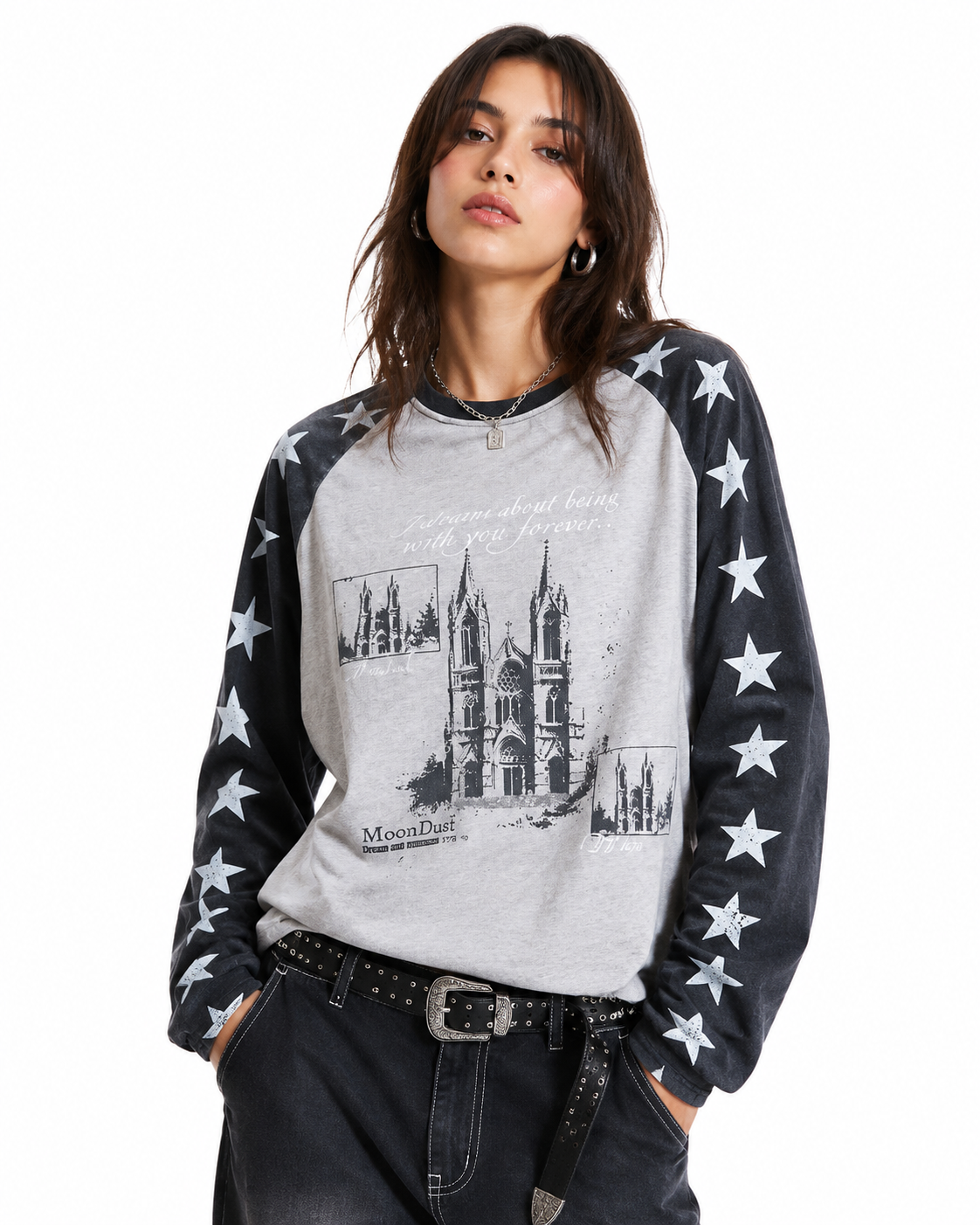 Color-blocked casual versatile long-sleeved shirt
