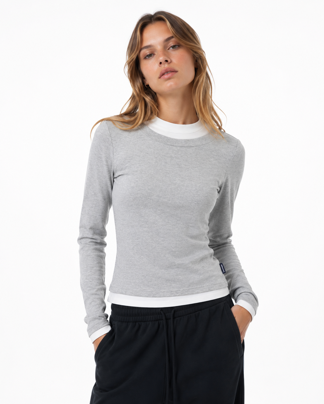 Color-blocked patchwork inner base layer