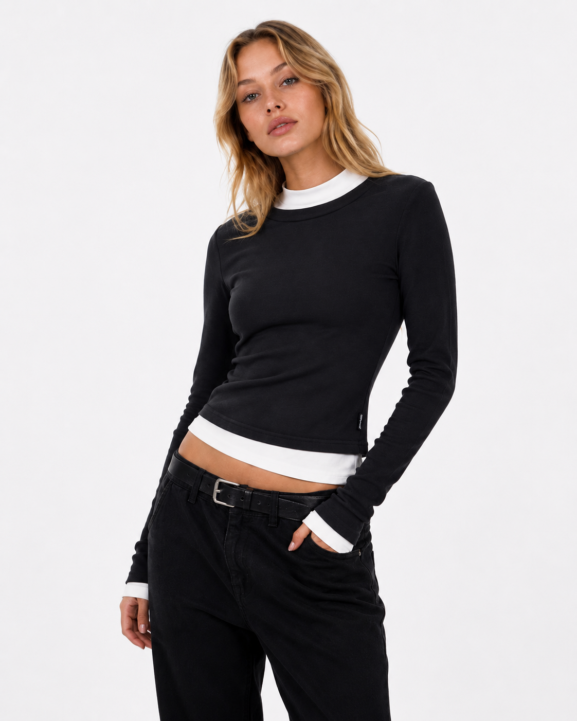 Color-blocked patchwork inner base layer