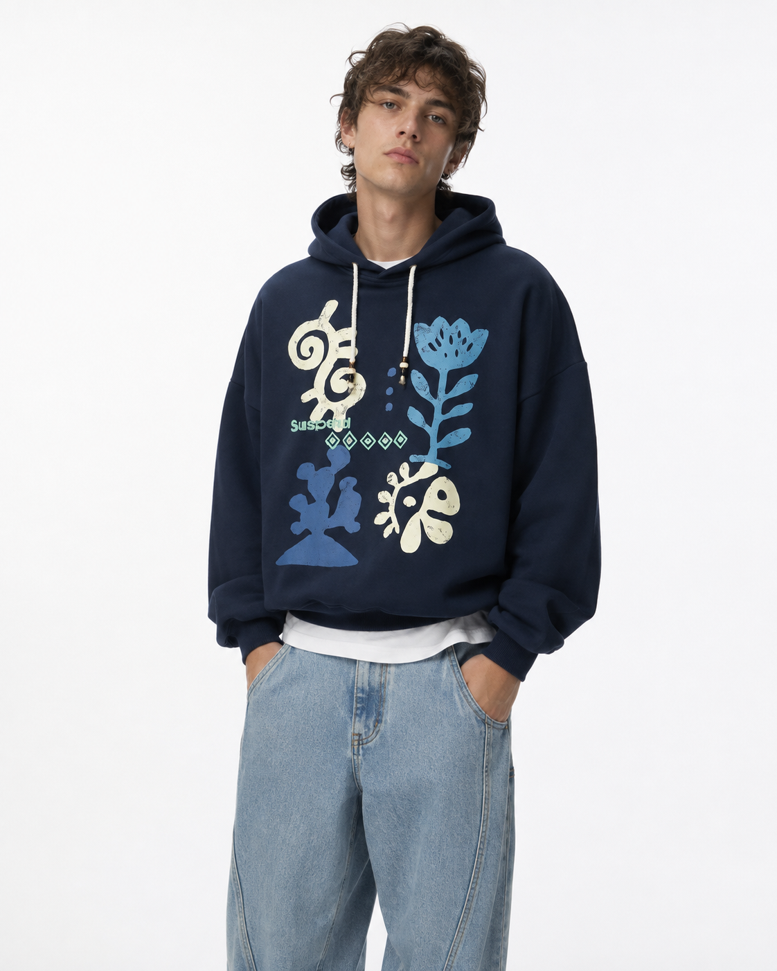 Abstract Hooded Sweatshirt