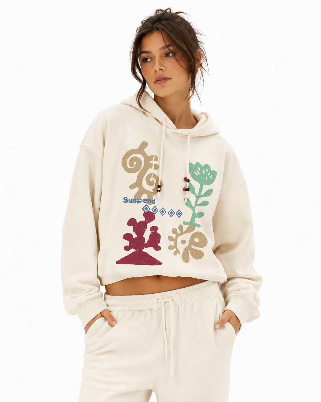 Abstract Hooded Sweatshirt