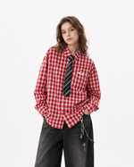 Plaid Casual Long-Sleeved Shirt