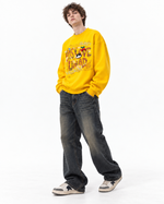 Retro distressed loose sweatshirt