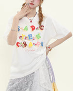 헐렁한 개인화된 반팔