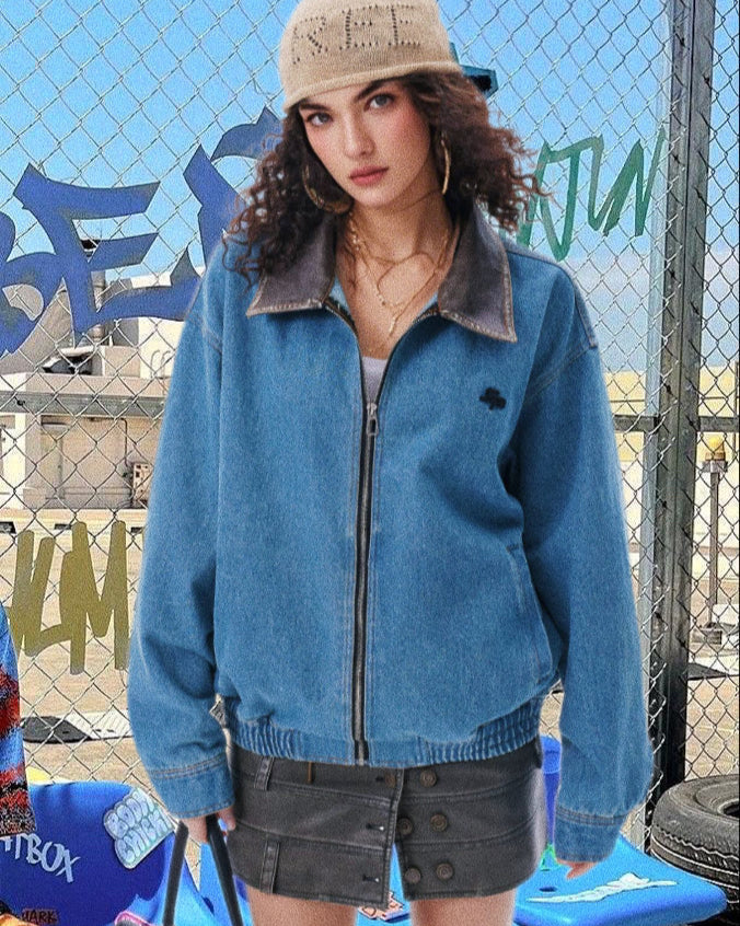 Vintage washed denim jacket