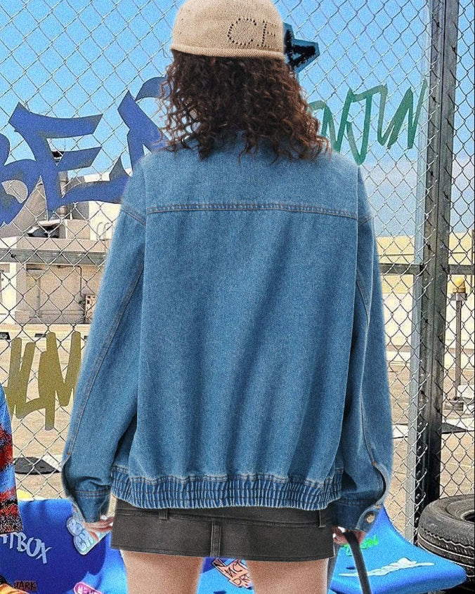 Vintage washed denim jacket