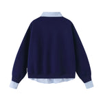 Bear embroidered two-piece sweatshirt