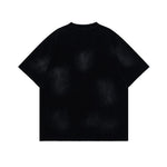 레트로 콘트라스트 프린트 반소매