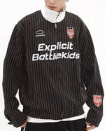 Retro sports contrast striped jacket