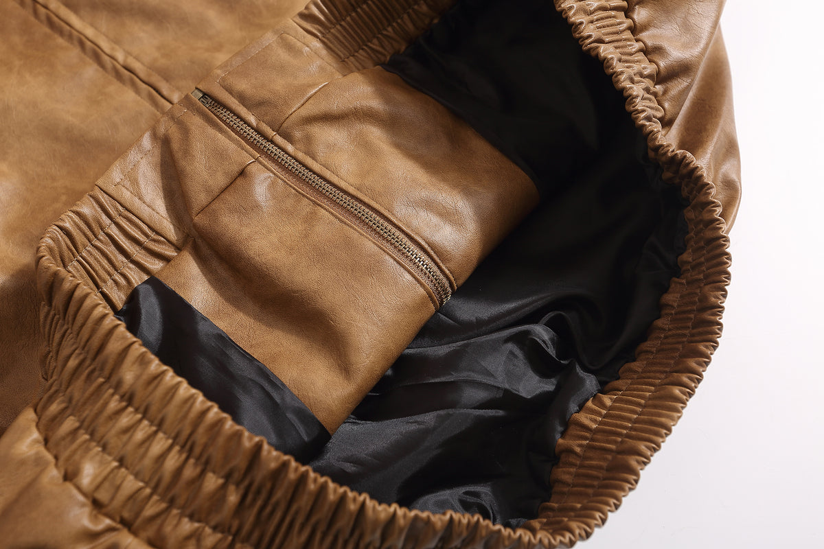 American retro leather jacket